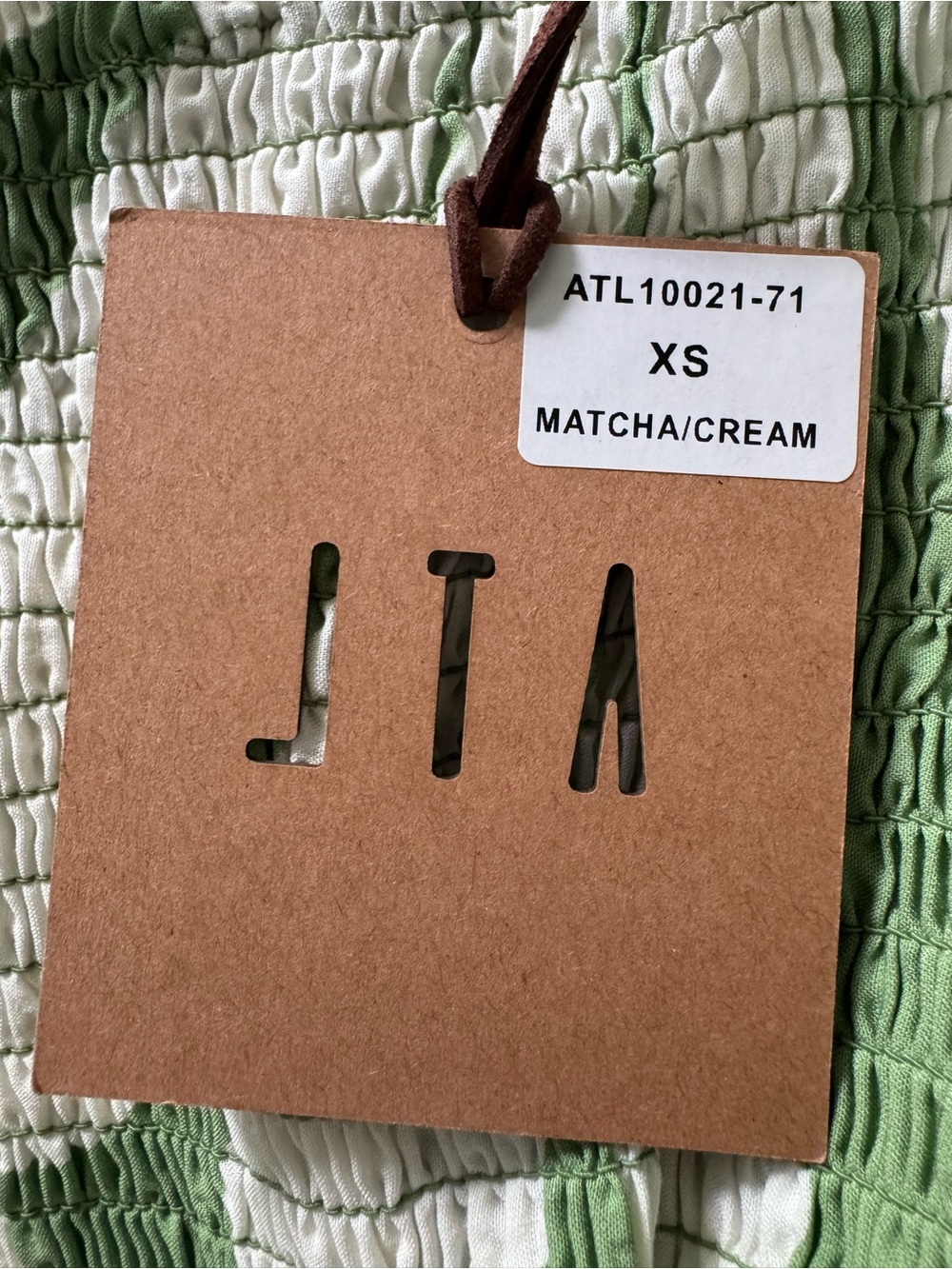 Anthropologie Abel the Label Matcha Green and Cream Floral Smocked Maxi Dress - Picture 7 of 9